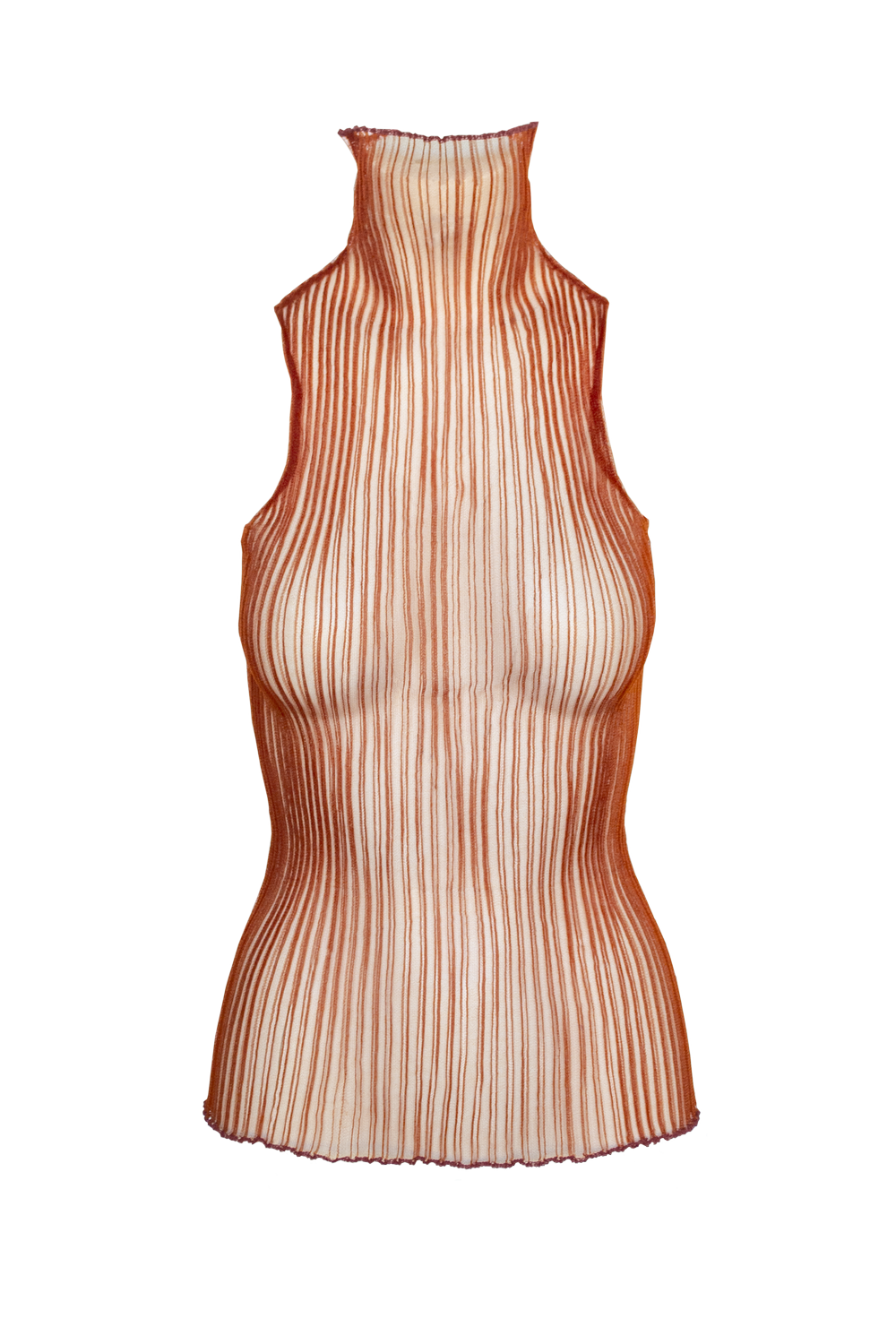 トップス tunica Incense Smoke Knitted Camisole Sleeveless Modern Mist Turtleneck — Aisling Camps